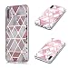 Produktbild Nadoli Galvanisieren Marmor Handyhülle für Huawei P30 Lite,Weich Silikon Marble Hülle Schlank Bumper Handytasche Flexible Schutzhülle Back Cover,Rosa Weiß