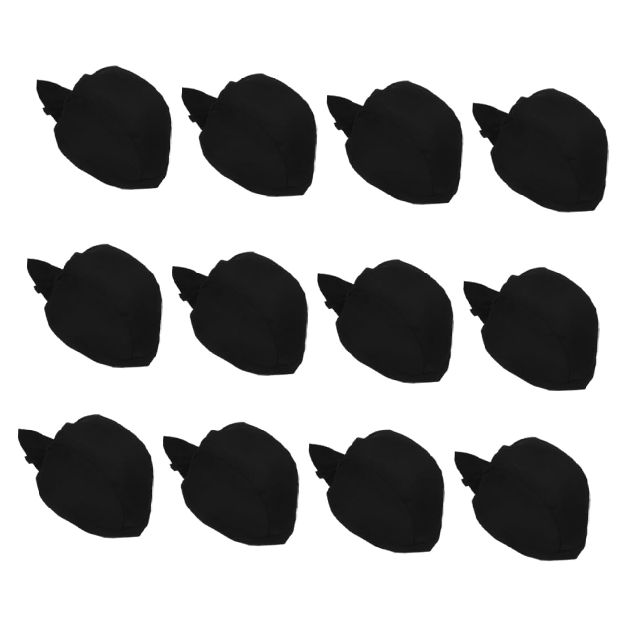 Gorro de Cocinero Negro Ajustable de Algodón 12 Piezas
