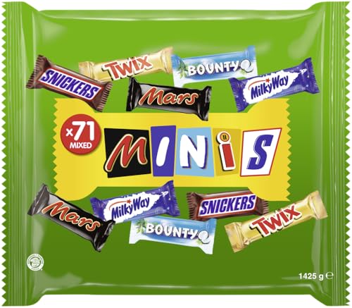 Mixed Minis I Schokoriegel Mix I 1,4kg I Mars Snickers Twix Bounty Milky Way I Großpackung Schokolade