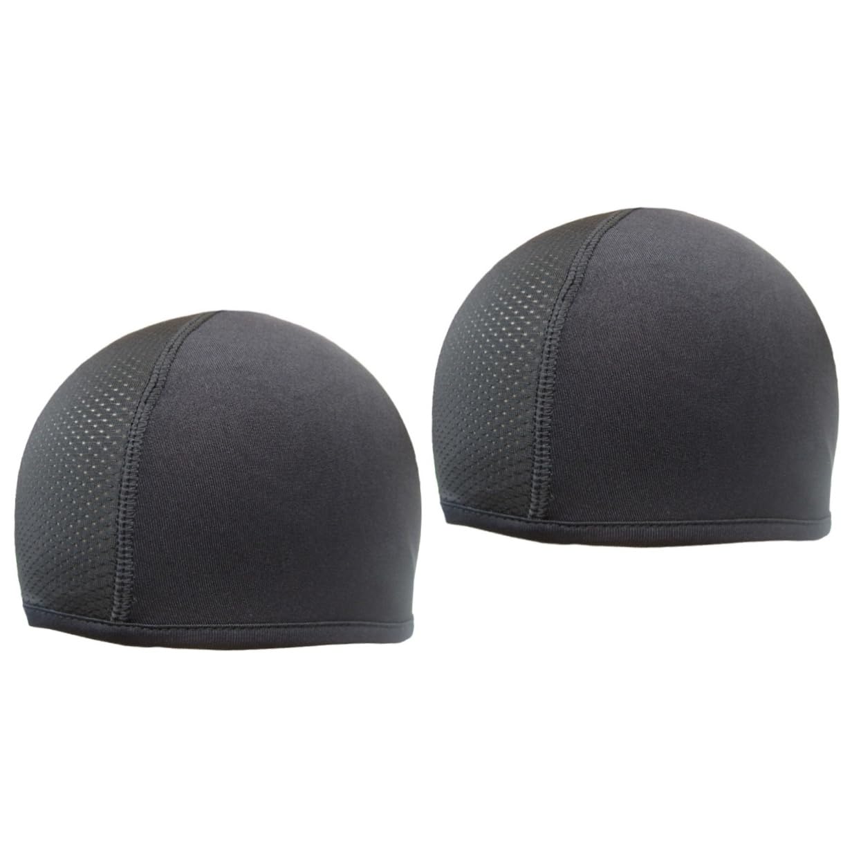 INOOMP 2pcs Cooling Skull Cap for Men Quick Dry Breathable Helmet Liner for Cycling Skiing Snowboarding and Outdoor Activities Black