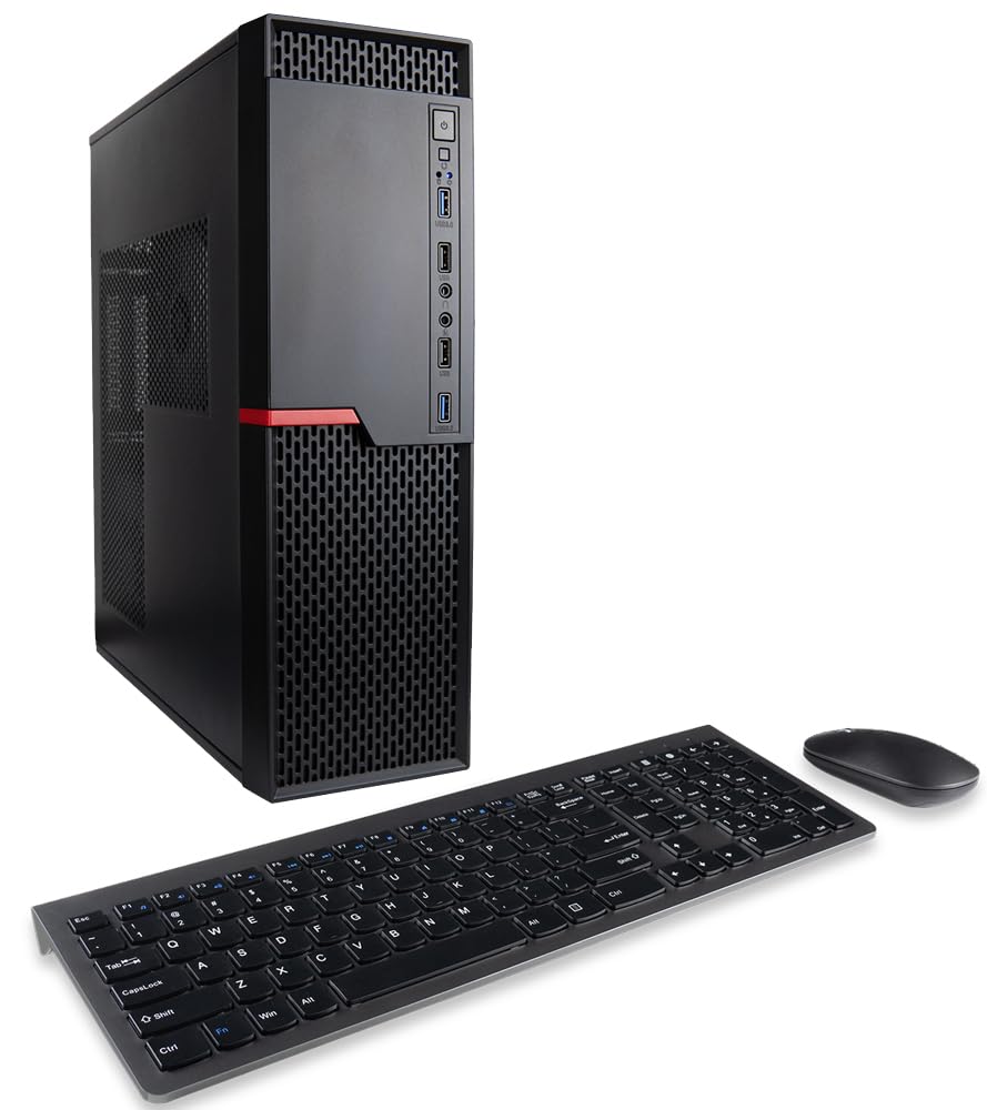 Envision S13 SFF PC (Intel 24-core i9-14900K, 64GB DDR5 5600MHz RAM, 2TB NVME Gen4 SSD, WiFi 6, Windows 11 Pro, 10 USB, mb:ASUS, HDMI + DP, RJ45, KB + Mouse, Business Desktop Student Computer