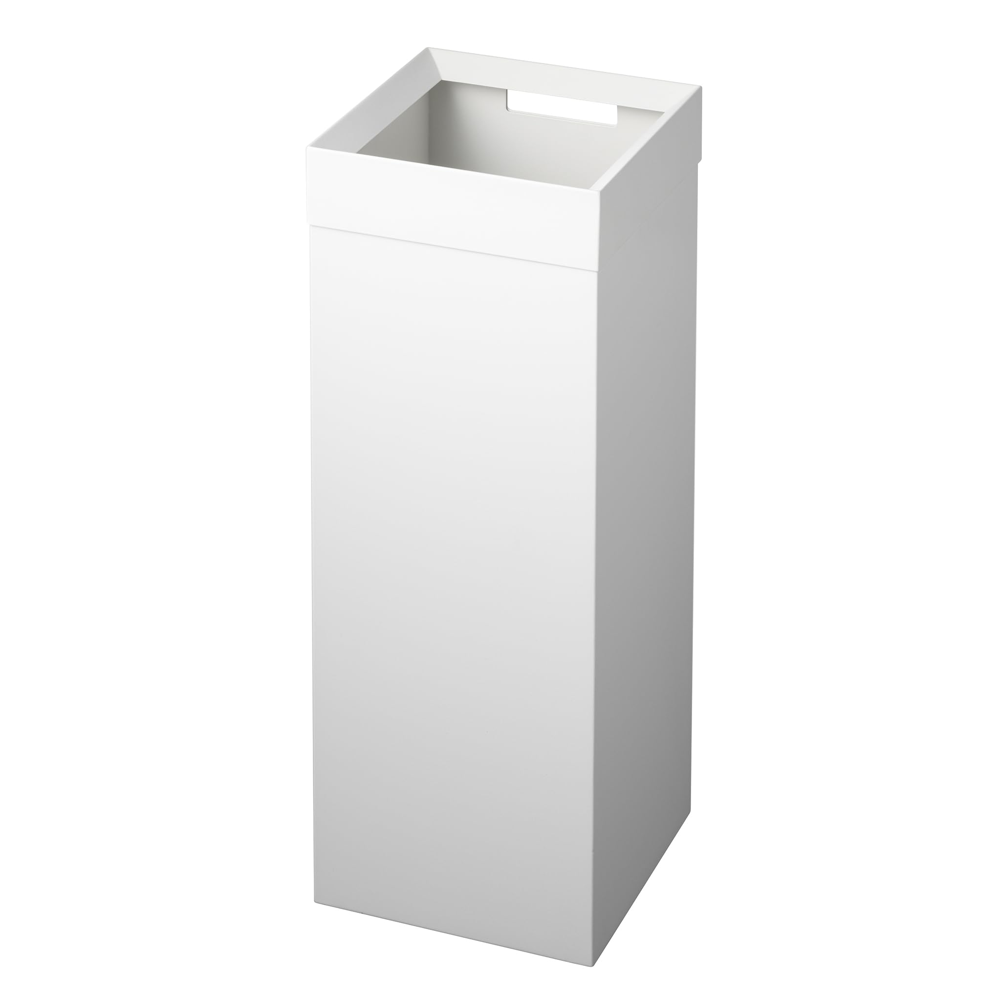 YAMAZAKI 4488 TOWER Tall Trash Can, white, Steel, Minimalist, 22.5 x 22.5 x 60 cm
