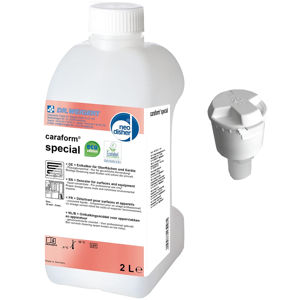 Entkalker für Oberflächen und Geräte, Dr. Weigert caraform special - Inkl. Dosieraufsatz, Flüssig, 2 Liter