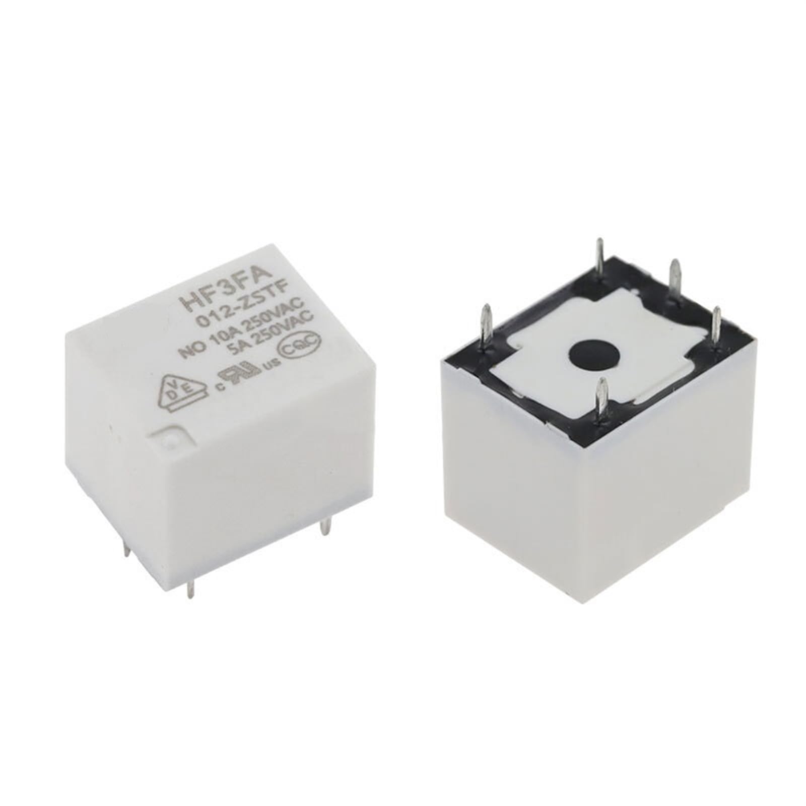 Produktbild von 4 Stück OTOTEC HF3FA 012-ZTF Leistungsrelais 12V DC 10A 5-polig – Für Hausautomation Und Industrie