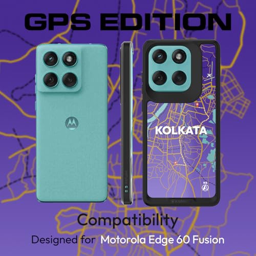 Image of KAPAVER Impulse Back Cover Case Compatible for Motorola Edge 60 Fusion (PC + TPU) (GPS Kolkata), Multicolour