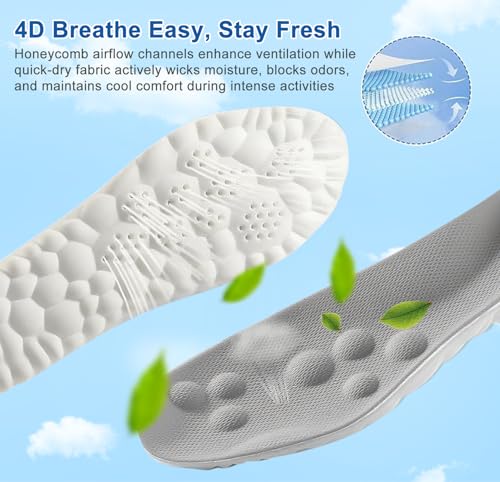 Plantillas 4D Cloud con soporte para hombre y mujer, talla 6-8.5 miniatura 3