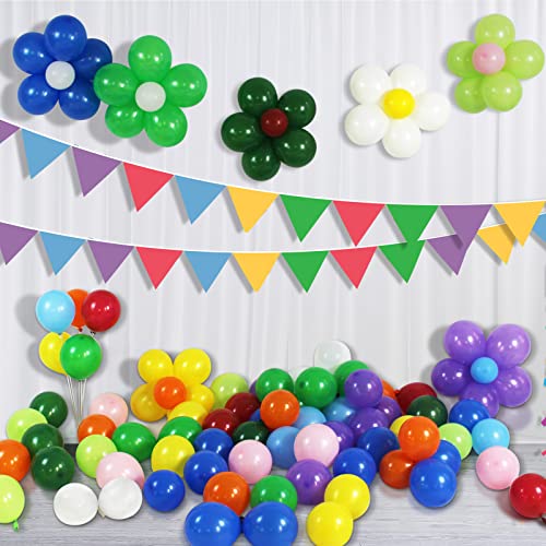 Image of 200pcs Balloons 5 Inch Assorted Colors Mini Rainbow Latex Balloons Small Colorful Party Balloons for Birthday Wedding Baby Shower Anniversary Festival Arch Garland Decoration