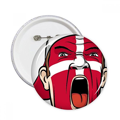 Peinture visage drapeau Danemark DIYthinker évitez les bavures avec ce badge déco vêtement L