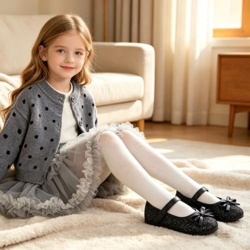 Image of GINFIVE Toddler Girls Dress Shoes Little Girls Mary Janes Ballerina Flats Shoes Toddler