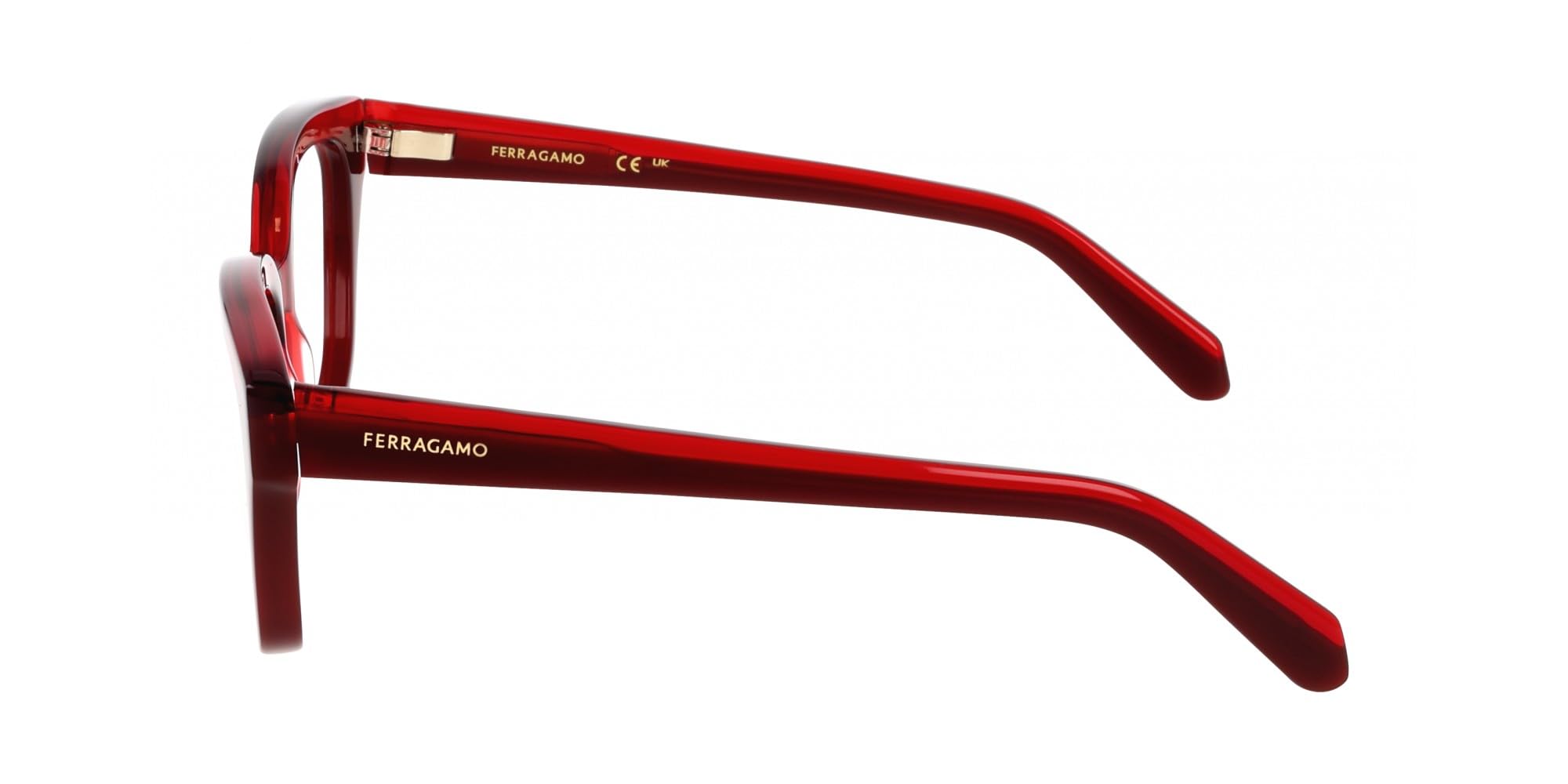 GAFAS FERRAGAMO SF3023 - C: PRZEZROCZYSTY CZERWONY/CIEMNY CZERWONY Rozmiar oczu: 51 Most: 18 Zdrowie i higiena osobista