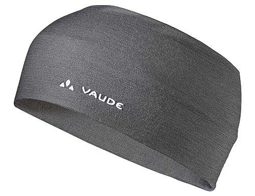 VAUDE Cassons Merino Headband, Stirnband für den Bergsport, sehr leicht und trocknet schnell, Iron