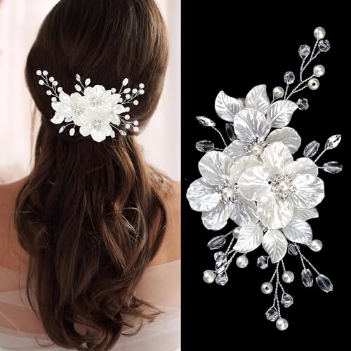 Accesorios de boda para cabello con clips florales miniatura 1