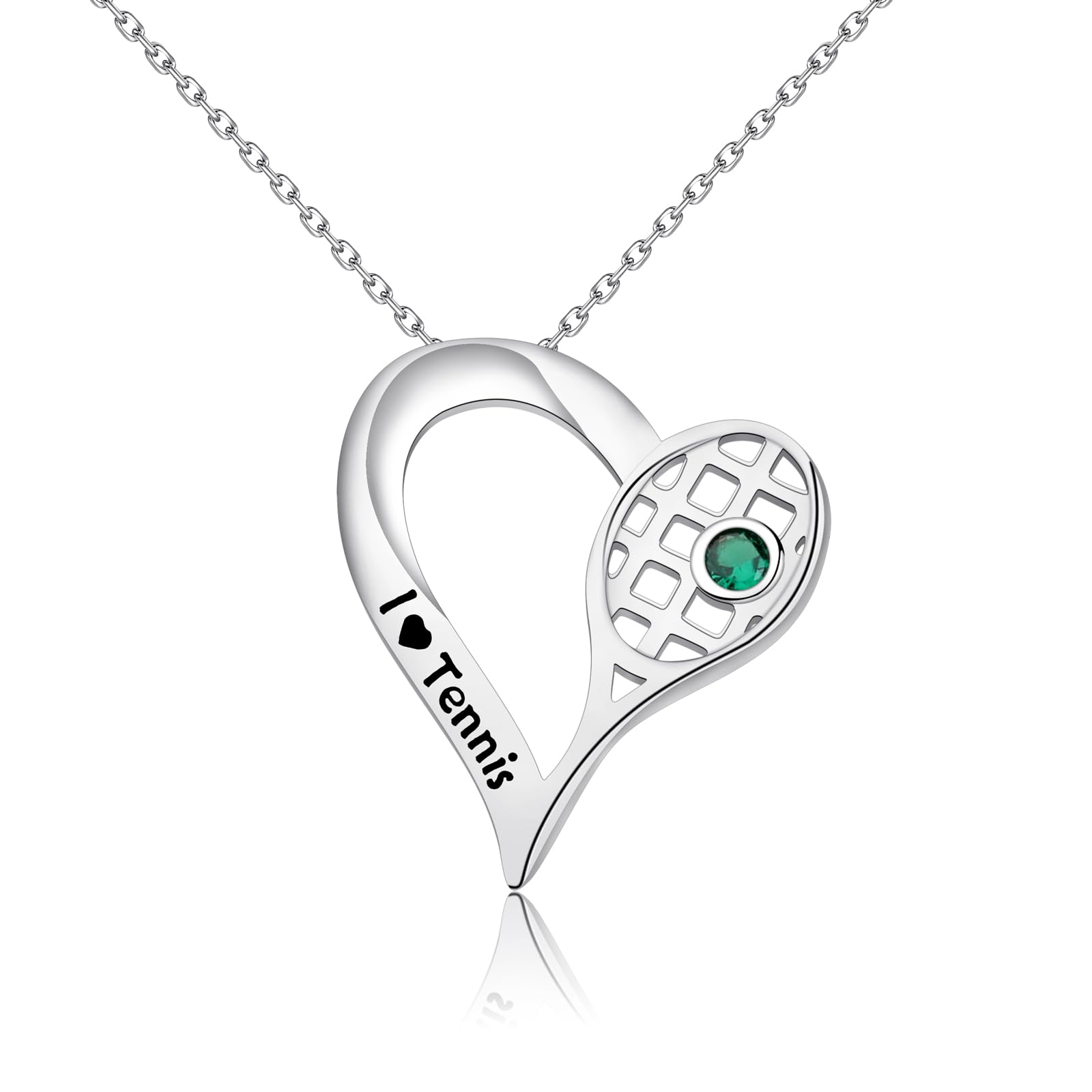 Tennis Lovers Gifts Tennis Racquet Necklace Tennis Sports Team Gift Tennis Coach Gift I Love Tennis Necklace Tennis Racquet Gift for Women (Tennis Racquet N EU)