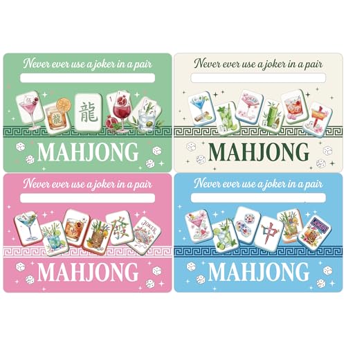 Mahjong Line Finder Card Guide 4PCS