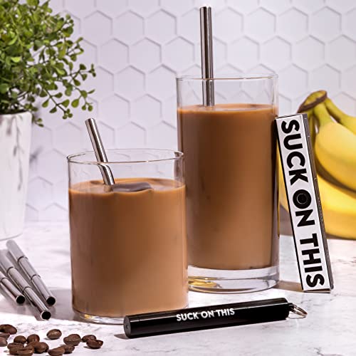 Milktoast Brands On This'' Reusable Metal Straws, A Sarcastic And Eco-Friendly Gag Gift (Blue) One Size #TOP3