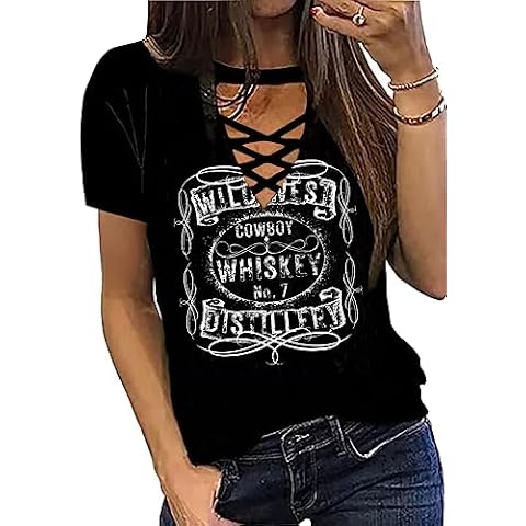 Cowboy Whiskey Vintage Criss-Cross T-Shirt Cover
