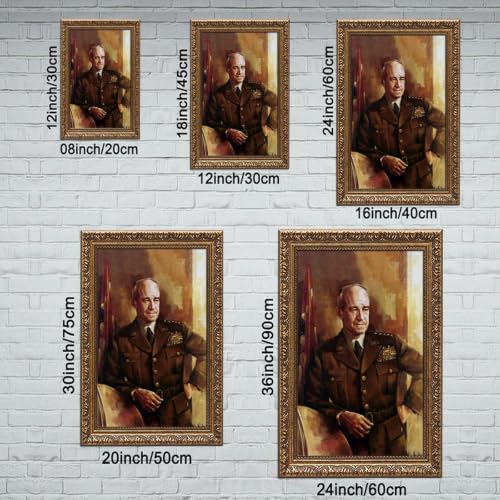 Toile Omar Bradley pour décoration murale de bureau chic au format 50,8x76,2 cm