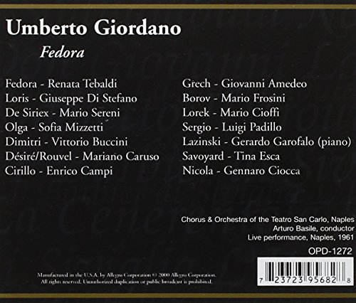 Giordano : Fedora. Tebaldi, di Stefano, Sereni, Basile. – vue 2
