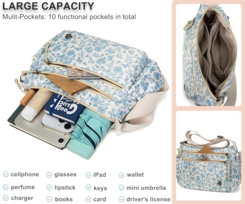 Image of Pealwel Casual Crossbody Bag with Anti Theft Pocket - Women Lightweight Water-Resistant Purse Bag