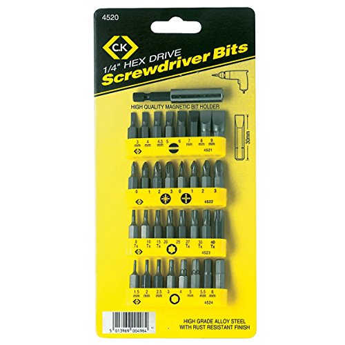 C.K T4520 Set di inserti per cacciaviti - 33 pezzi