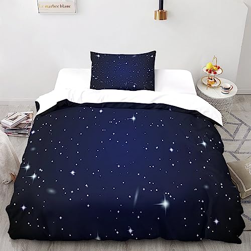 Housse de couette 100% microfibre Cosmos pour lit simple 135x200 cm - 3