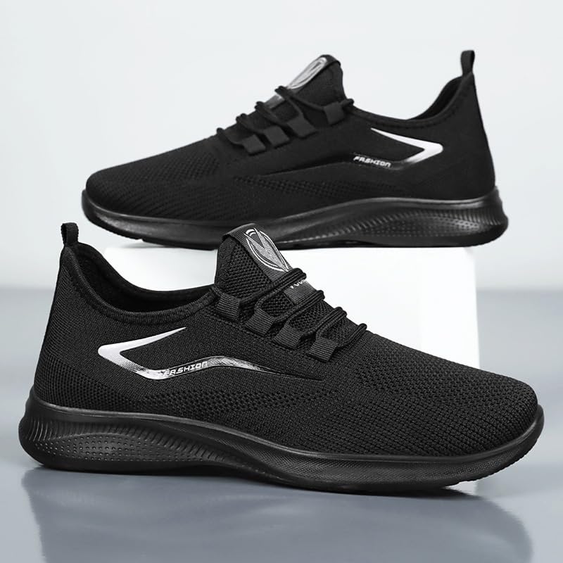 Men's Casual Dress Oxfords Shoes Breathable Knit Mesh Sneakers Lightweight Comfortable Walking Shoes Fitness Tennis Footwear2