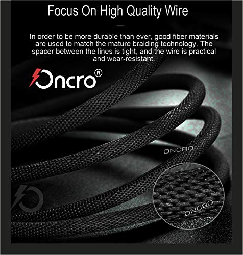 Image of Black Strong Data Cable Fast Charging, Short mini Small 25 cm Nylon Braided Power Bank Cable for Type c oneplus 6, 7, 8, Galaxy s 9 + Note 8, 2.4A max