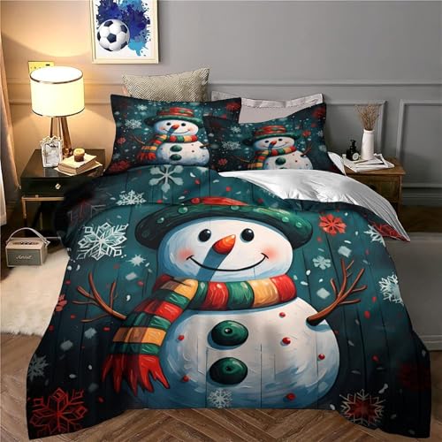 Chiots de Noël Housse de Couette Lit King 220x240 Microfibre Ultra Douce 3D