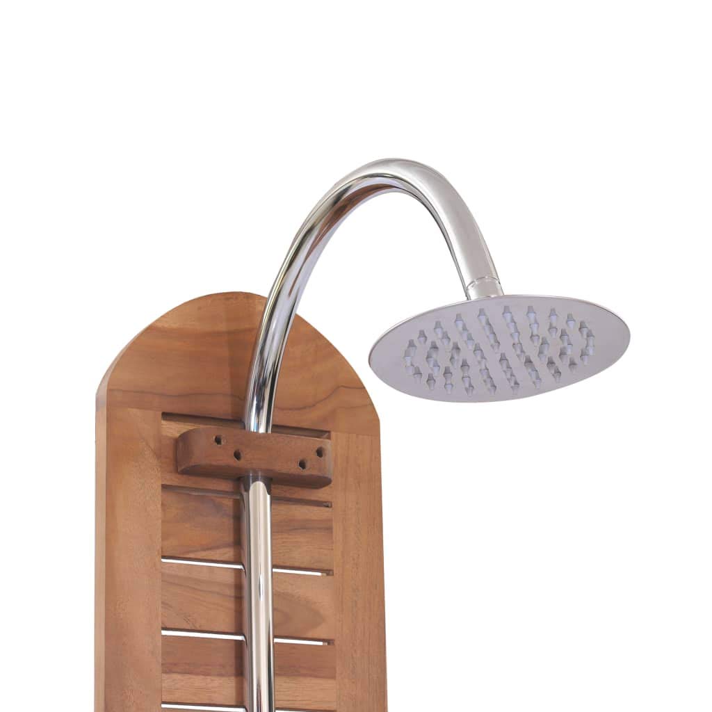 Homgoday Decoración de muebles, ducha de jardín de madera maciza de teca, 70 x 75 x 204 cm, muebles de interior/exterior para salón, oficina