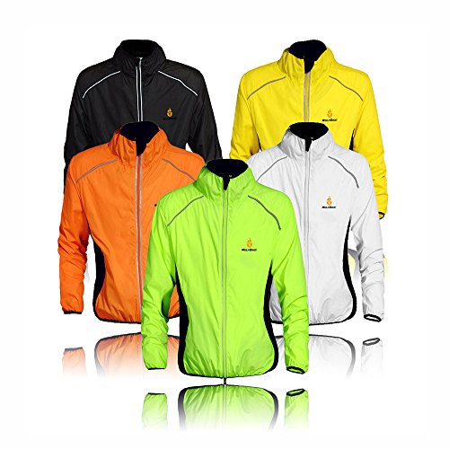 Casaco de vento, Andoer Jaqueta de ciclismo masculino respirável jaqueta respirável bicicleta casaco