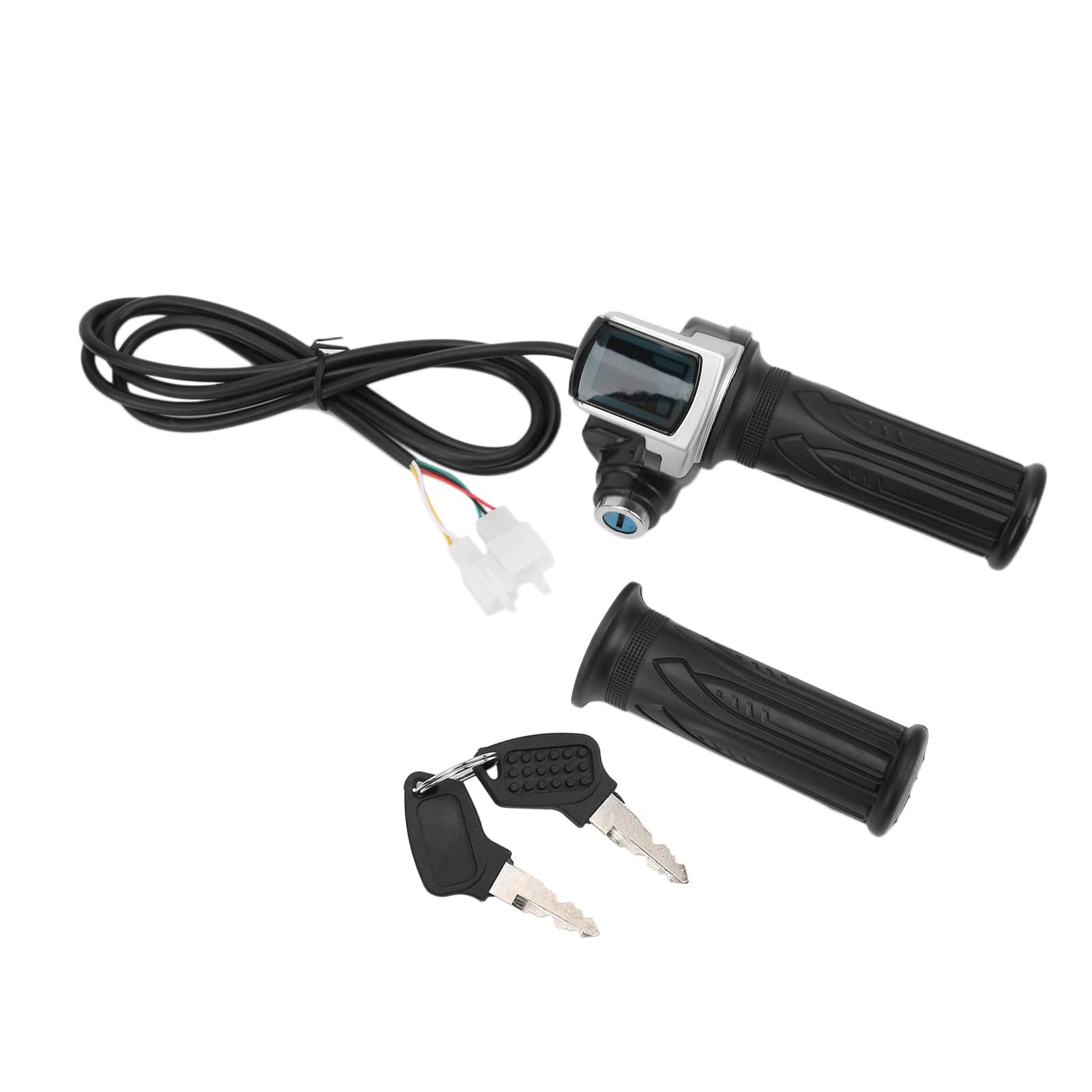 Uchwyty Uchwytu Przepustnicy, Rower Elektryczny Twist Uchwyt Przepustnicy Zestaw Kluczyków Wskaźnik LED do Skutera Motocyklowego 48V