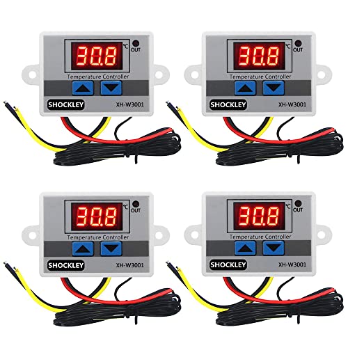 Image of Shockley XH-W3001-50 to 110c Intelligent Digital Thermostat temperature controller combo (220V / 1500W) (W3001 220V - 4 Piece)