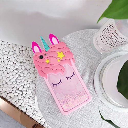 Mulafnxal Quicksand Unicorn Case for iPhone SE 2022/2020/7/8 4.7" Silicone 3D Cartoon Animal Cover Kids Girls Cute Cool Bling Glitter Kawaii Character Fashion Cases Skin for iPhone SE 2022/2020/7/8