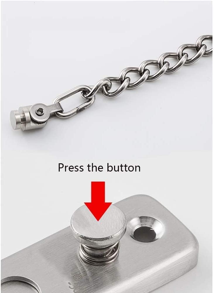 Door Chain Lock, Door Safety Chain,Door Latches Lock,Standard Security Anti-Theft Door Chain 304 Stainless Steel Slide Bolt Door Chain Latch Gate Latches Safety Door Lock