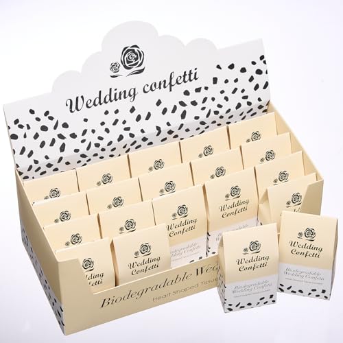 20 Geo Spots Wedding Confetti Box Pastel Dots BIODEGRADABLE Throwing Paper Table
