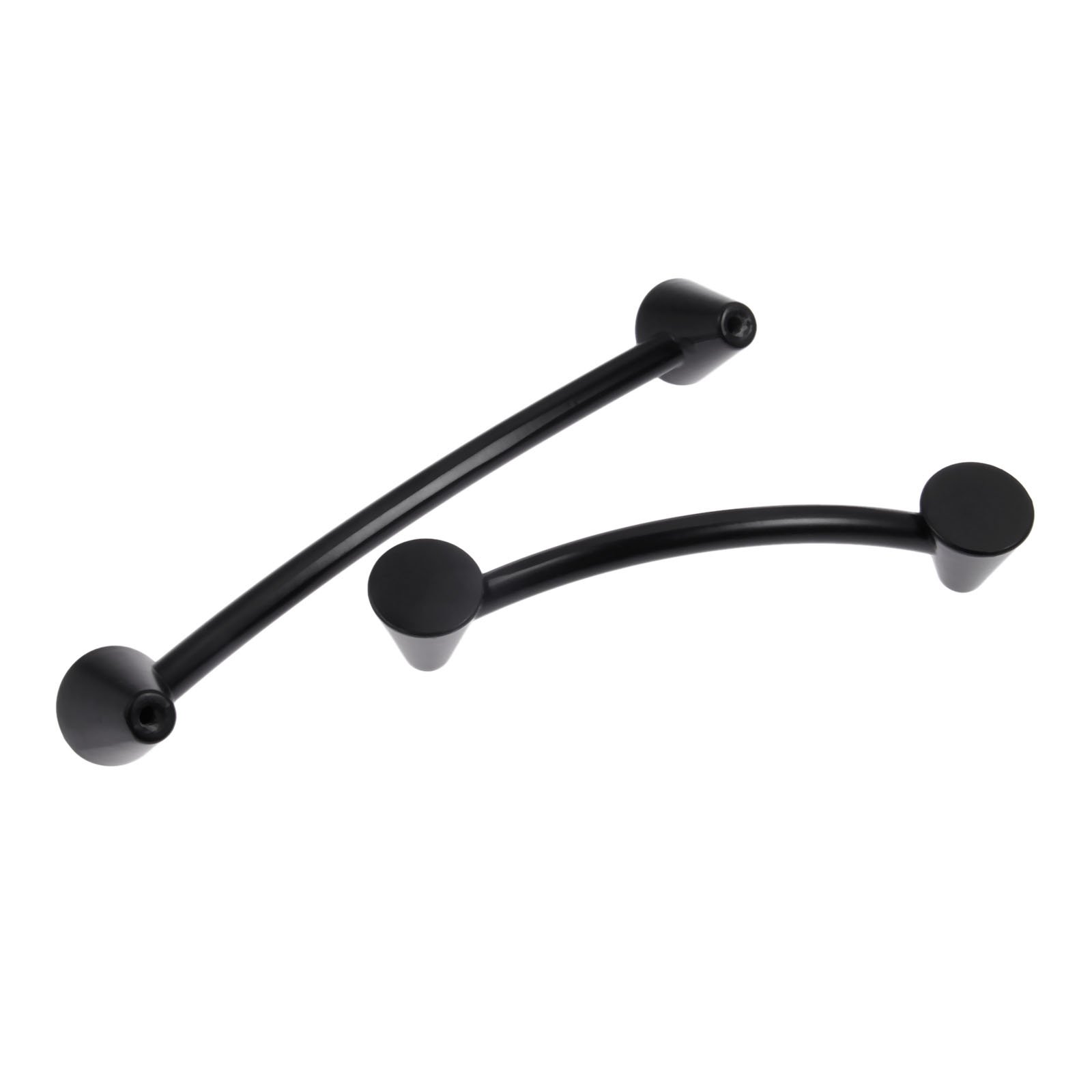 Moderne Minimalistische Schwarze Türgriffe für Küchenmöbel Und Schränke Aus Zinklegierung – 12 Stück (Stil A)