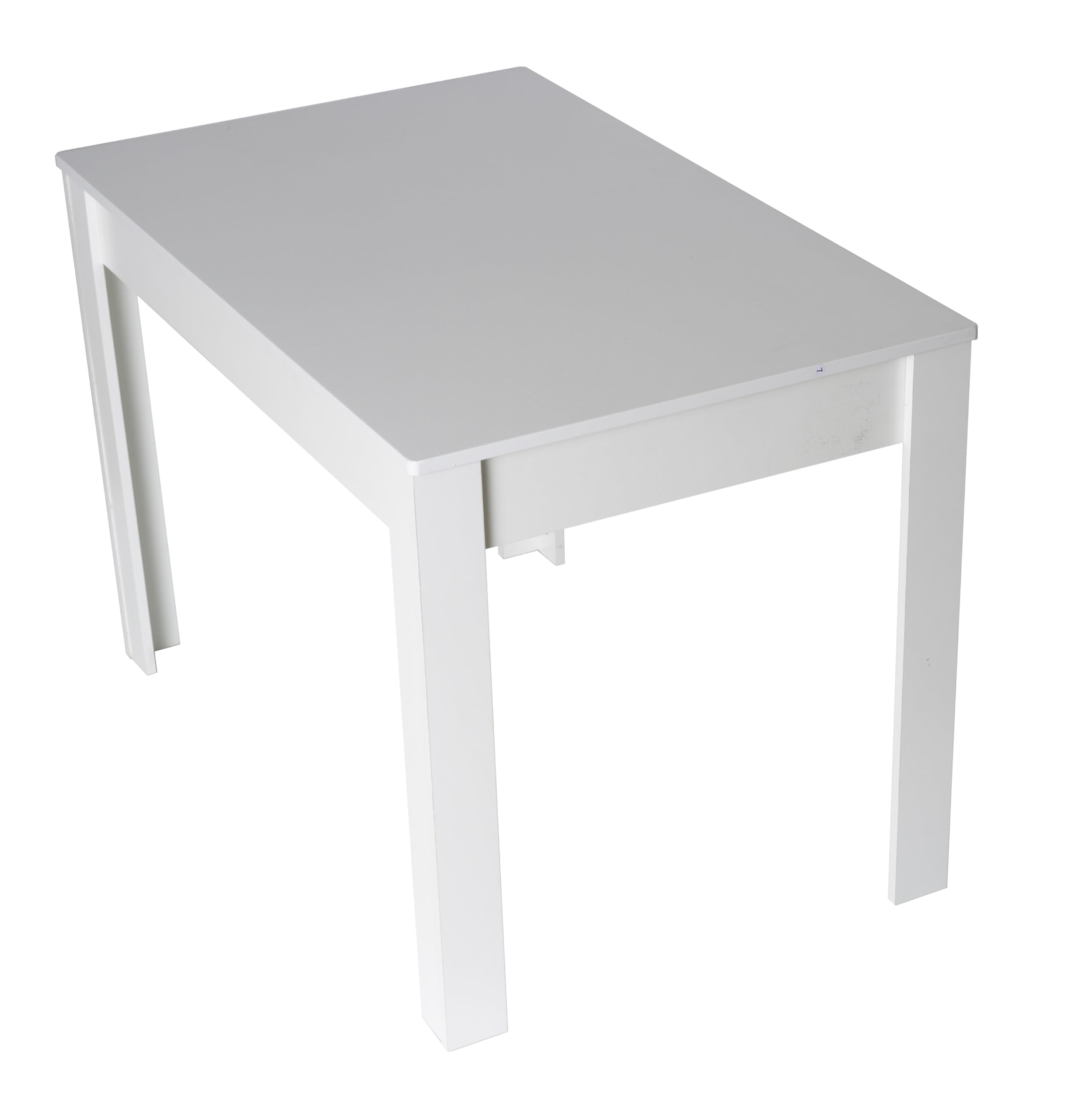 DUPI Mesa Comedor Aitana con Estructura y Tapa Superior de Madera (Blanco, 110x70)