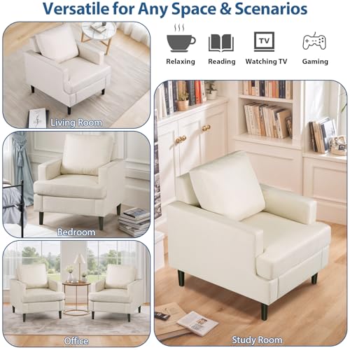 Sillón plegable tela lino Beige miniatura 4