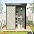 Greesum Metal Outdoor Storage Shed 5FT x 3FT, Steel Utility Tool Shed Storage House with Door & Lock, Metal Sheds Outdoor Storage for Backyard Garden Patio Lawn (5' x 3'), Light Brown
