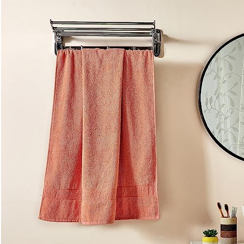 Image of Amazon Brand - Solimo Cotton Bath Towel, 400 GSM (Peach)