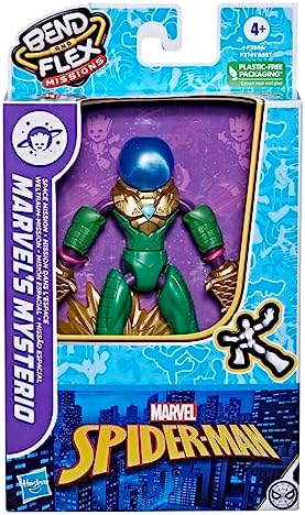 Marvel Spider-Man Bend and Flex Missions Marvel’s Mysterio Space Mission Action Figure, 6-Inch-Scale Bendable Toy for Kids Ages 4 and Up image 3