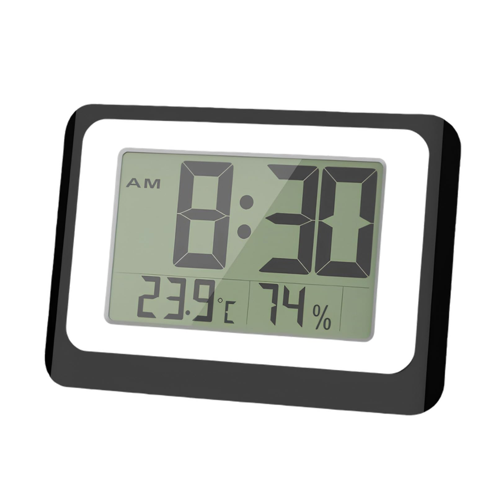 Tsophreniq Temperature Hygrometer LCD Alarm Clock with Blue Backlight Snoozes Desktop and Wall Mountable Modern Modern