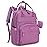 BabbleRoo Diaper Bag Backpack - Baby Essentials Travel Tote - Multi Function Water Resistant Diaper Bag, Travel Essentials Baby Bag with Changing Pad, Stroller Straps & Pacifier Case - Unisex, Purple