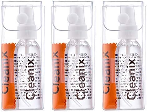Alcohol Free Glasses Cleaner Kit (Set of 3) with (3) Microfiber Cloths - Eyeglass Cleaning Spray Bottle - Lens Cleaner in a Travel Kit - Also for Computer and Laptop Screens - Safe for All Lenses