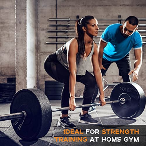 Olympic Barbell Bar – 7 Foot Olympic Barbell Weight Bar For Lifting, 7Ft Solid Steel Weight Lifting Bar With 2 Barbell Clamps, Strength Training Bar For Home Gym Exercise (7Ft Olympic Barbell) #TOP6