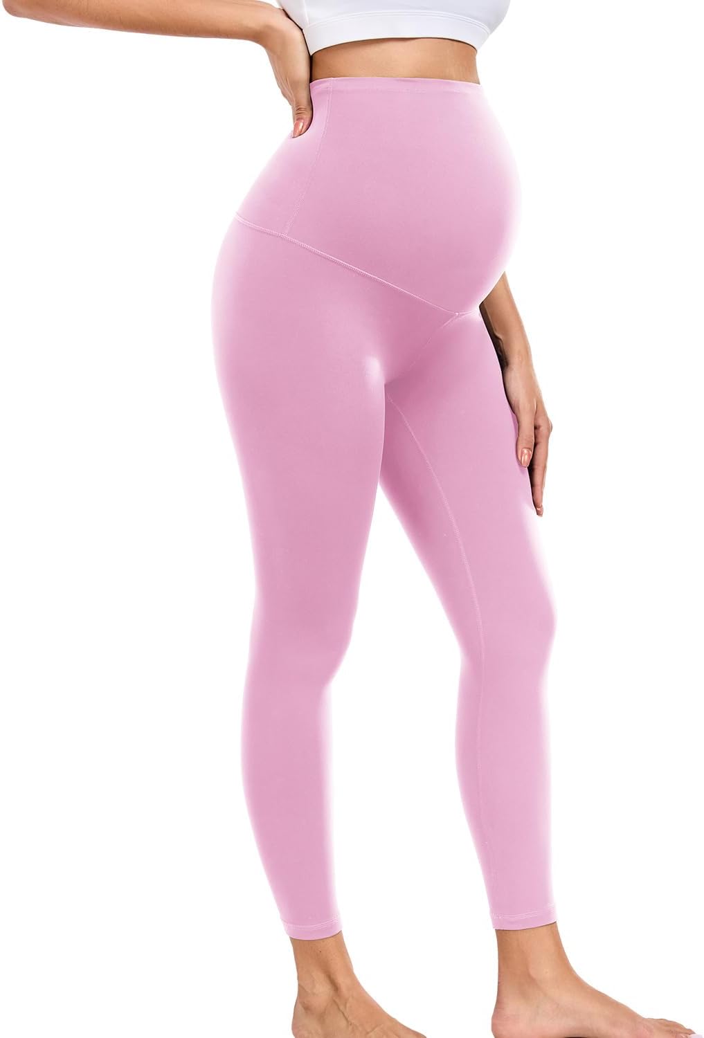 wirarpa Women's Maternity Leggings Over The Belly Pregnancy Yoga Pants Buttery Workout Activewear 25"