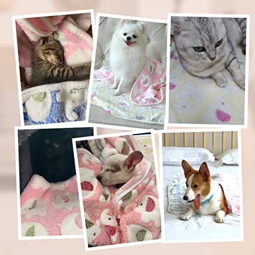 Pet Soft 1 Pack 3 Blankets Dog Blankets Small - Fluffy Cats Dogs Blankets For Small Dogs, Cute Print Pet Throw Puppy Cozy Blankets 3 Pack (Elephant, 3S) #TOP6