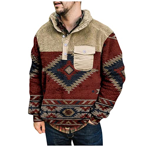 Men's 3D Printed Loose Blouse Tops Lapel Button Fashion Sweatshirt Pullover Long Sleeve Casual Comfortable Shirt Men Shirts Dry Fit Shirts For Men Long Sleeve Hoodies For Men #TOP29