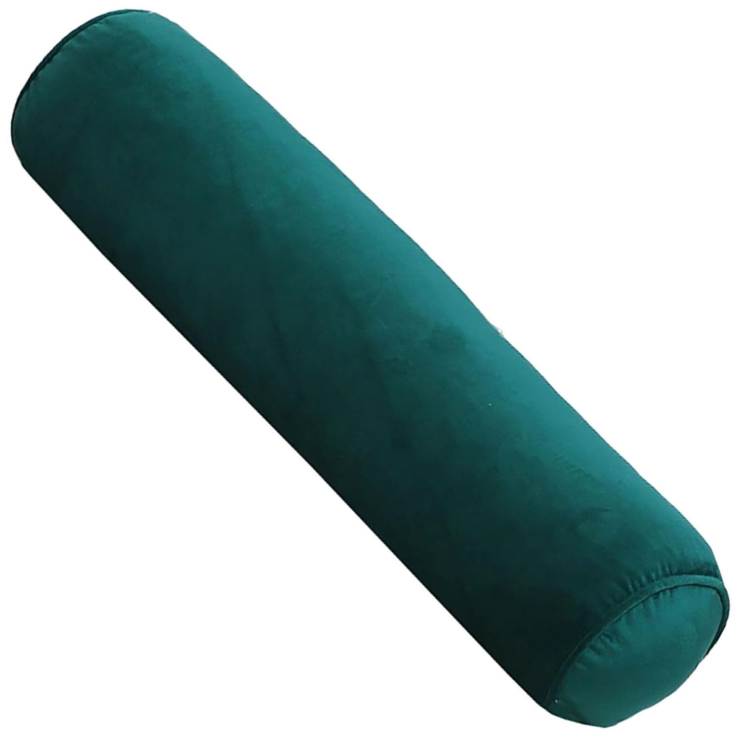 JORTUIO Cylinder Bolster Pillow Round Cervical Roll Pillow,Ergonomically Designed Support Pillows with Removable Washable Velvet Cover, for Head, Neck, Back, and Legs(Dark Green,20x120cm/7.8x47in)