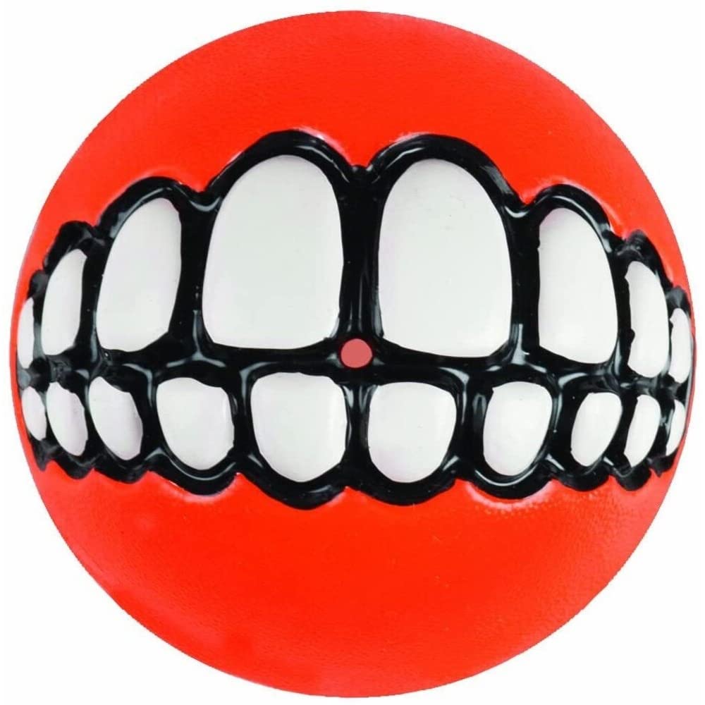 Rogz Fun Dog Treat Ball in various sizes and colors Medium Orange